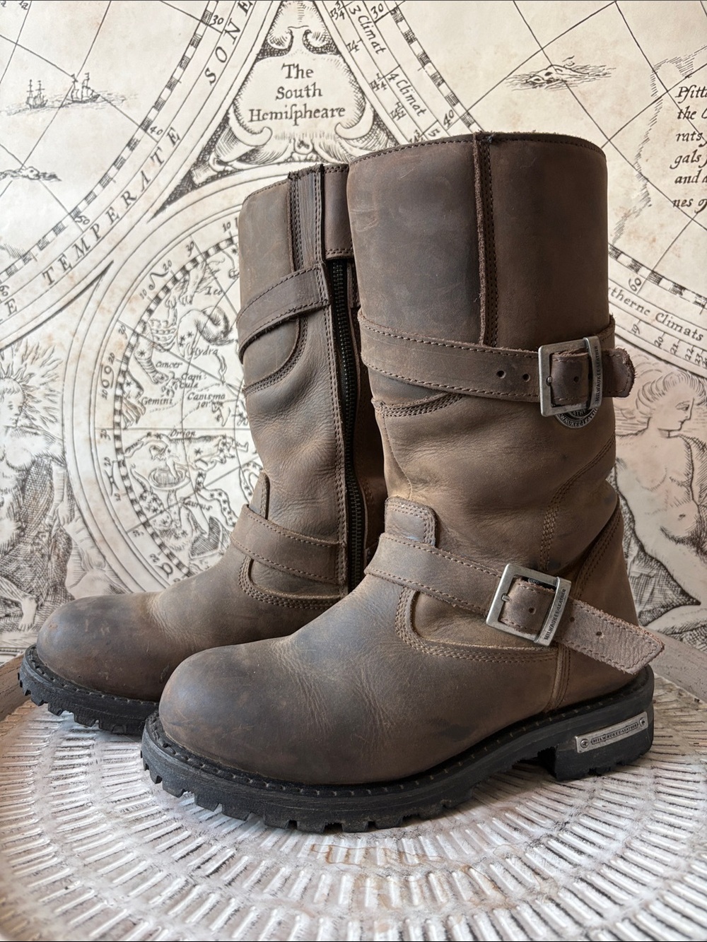 Milwaukee Leather Motorcycle Boots Brown Men’s 7 EU 40 - Picture 2 of 10